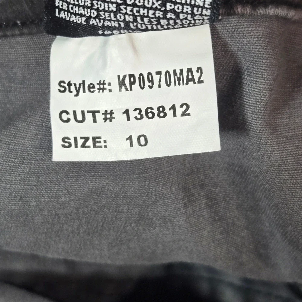 Kut from the Kloth Women‎ 10 Grey Camo Reese Ankle Straight Leg Utility Pants